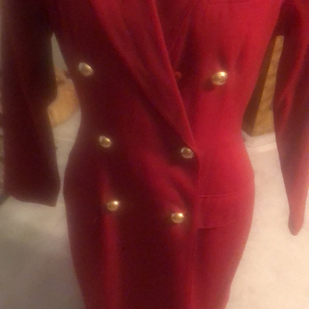 Kasper - Red - long sleeve dress, size 10 - Picture 2 of 12